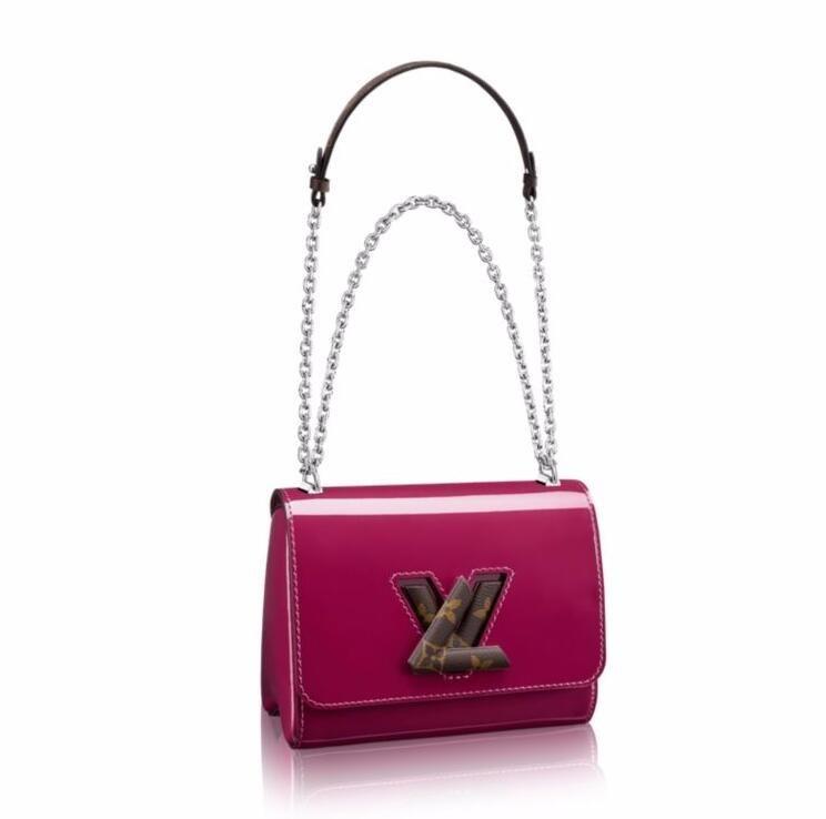 LV Twist PM Monogram Vernis Leather Magenta - Image 2