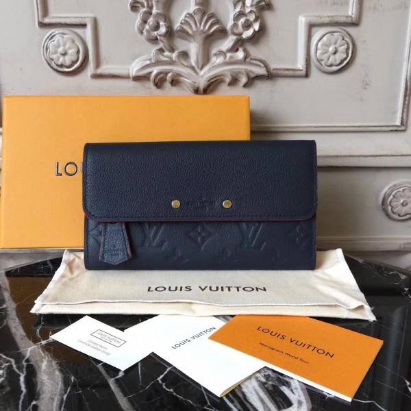 LV Pont-Neuf Wallet Monogram Empreinte leather Marine Rouge - Image 3