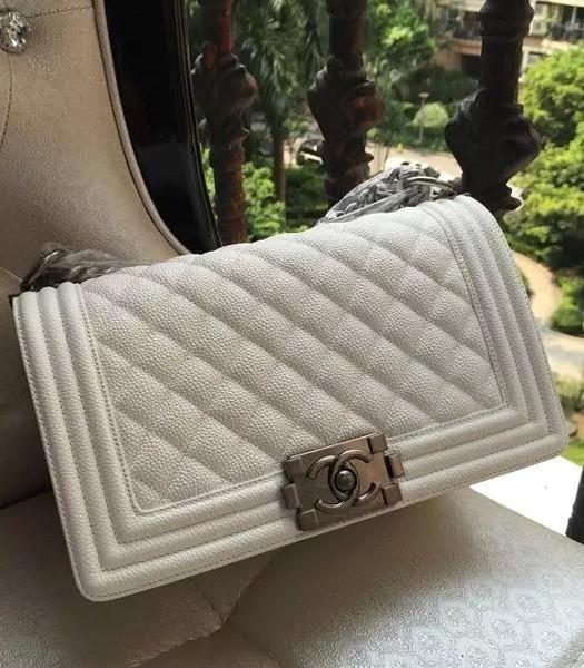 Chanel Boy Medium Handbag White - Image 2