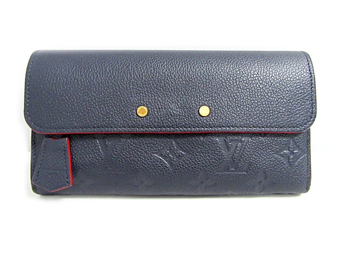 LV Pont-Neuf Wallet Monogram Empreinte leather Marine Rouge - Image 4