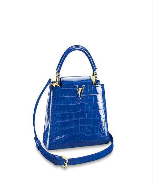LV Capucines BB Crocodilien Brillant Ocean Blue - Image 3