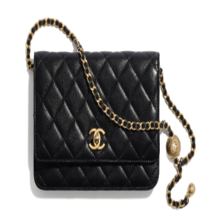 Chanel Wallet On Chain – WOC Lambskin Gold-Toned Metal Black