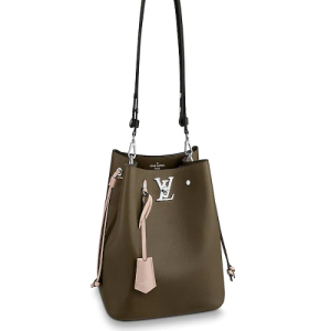 LV LockMe Bucket Laurier Toffee Latte Black