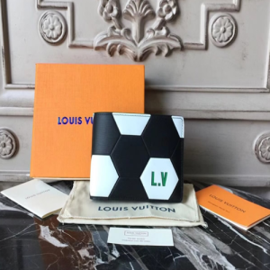 LV Slender Wallet Epi Leather Hexagon Black