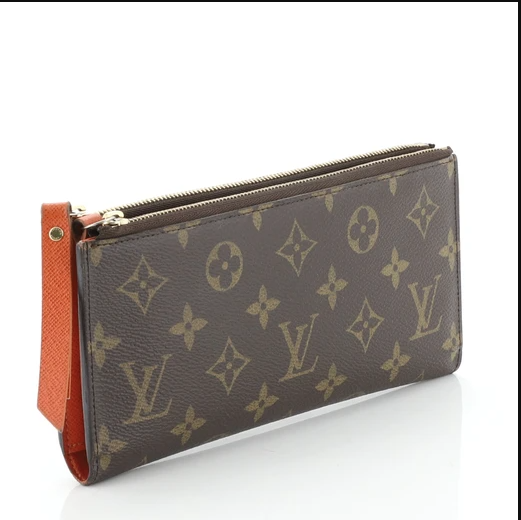 LV Adele Wallet Monogram Canvas Orange - Image 3