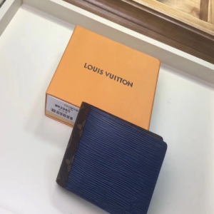 LV Patchwork Multiple Wallet Epi Leather Blue