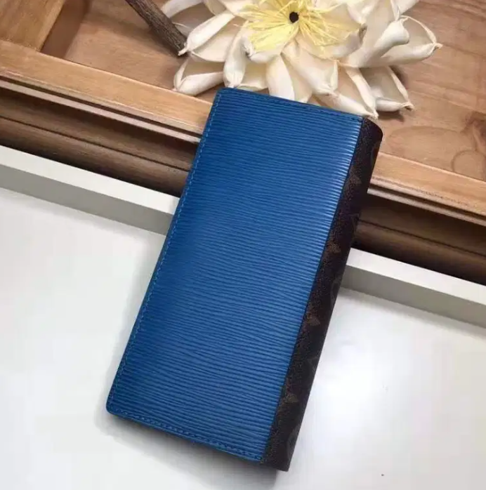 LV Brazza Wallet Epi Leather Blue - Image 2