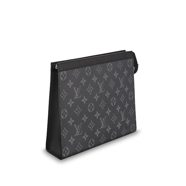 LV Pochette Voyage MM Monogram Eclipse Canvas Wallet - Image 2