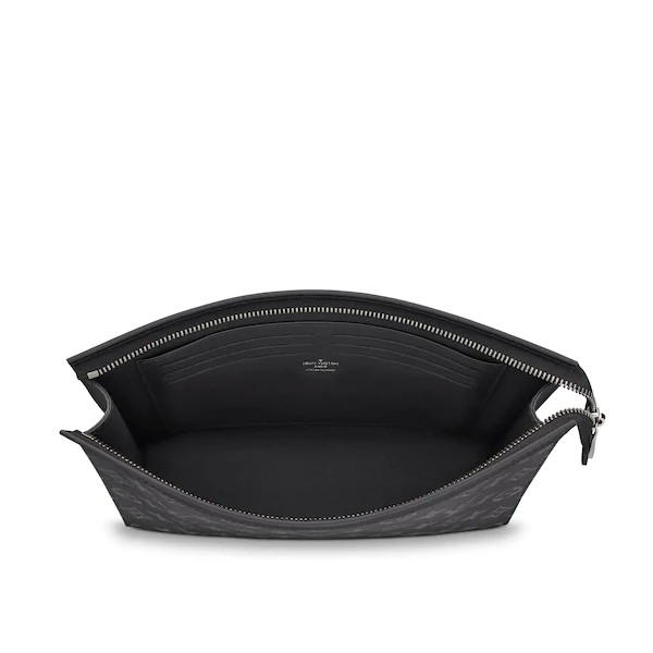 LV Pochette Voyage MM Monogram Eclipse Canvas Wallet - Image 3