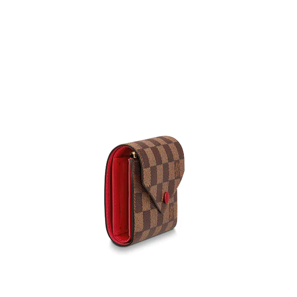 LV Victorine Wallet Damier Ebene Cerise Red - Image 3