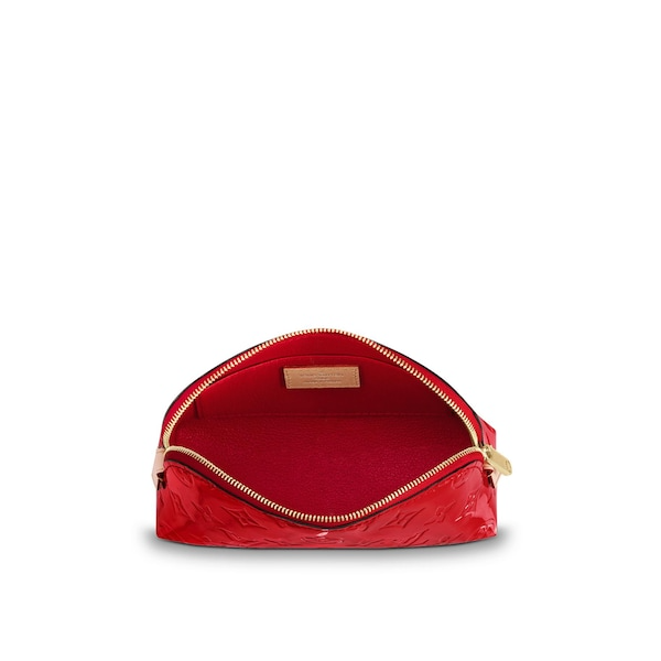 LV Cosmetic Pouch Monogram Vernis Leather Cherry - Image 4