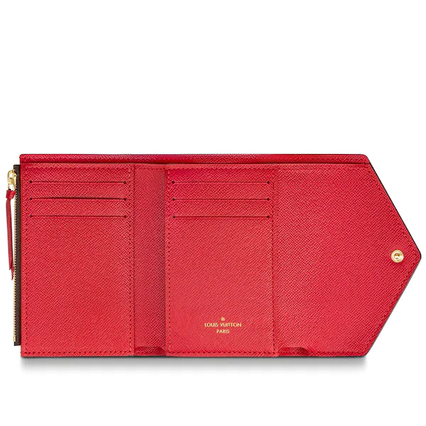 LV Victorine Wallet Damier Ebene Cerise Red - Image 4