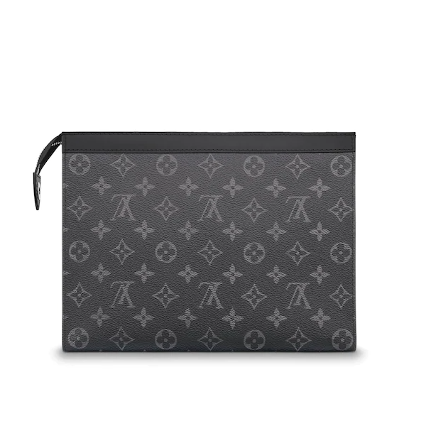 LV Pochette Voyage MM Monogram Eclipse Canvas Wallet - Image 4
