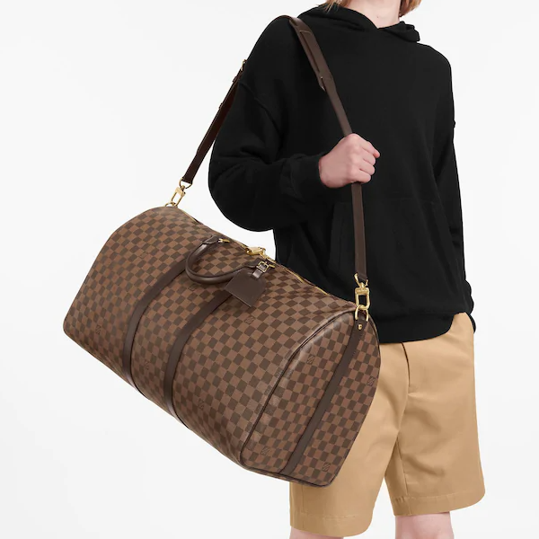 lv keepall bandouliere 55 damier ebene - Image 5