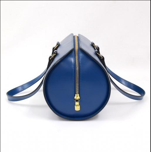 LV Soufflot Bag Black Epi Leather Blue - Image 5