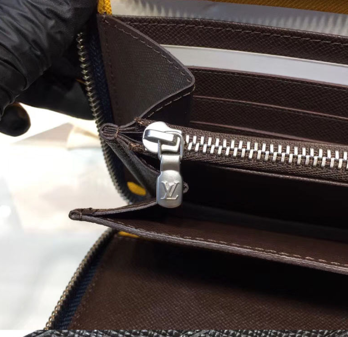 LV Zippy Organizer Epi Leather Blue and Gray - Image 6