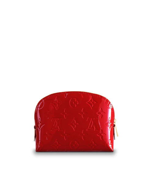 LV Cosmetic Pouch Monogram Vernis Leather Cherry - Image 6
