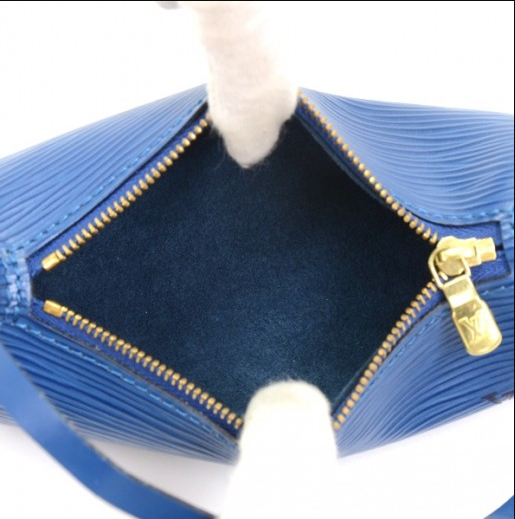 LV Soufflot Bag Black Epi Leather Blue - Image 6