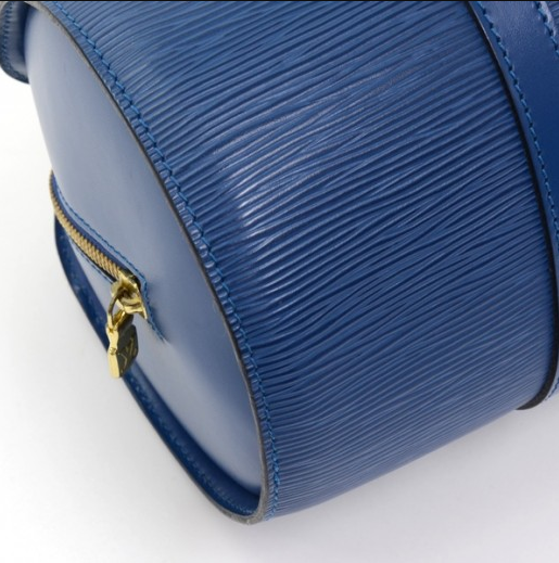 LV Soufflot Bag Black Epi Leather Blue - Image 7