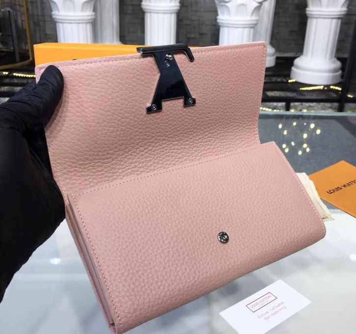 LV Compact Wallet Taurillion Leather Magnolia - Image 6