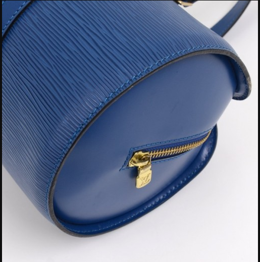LV Soufflot Bag Black Epi Leather Blue - Image 8