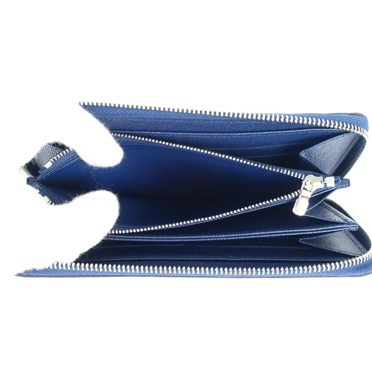 LV Zippy Organizer Epi Leather Navy - Image 8