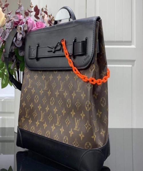LV Steamer PM Taiga Leather Monogram Brown - Image 2