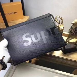 Louis Vuitton x Supreme Clutch Epi Black