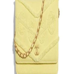 Chanel Wallet On Chain – WOC Classic Caviar Silver-Toned Metal Light Yellow