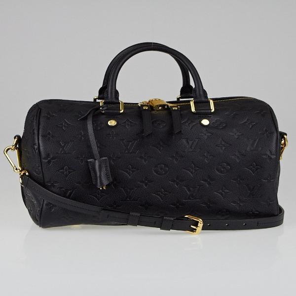 LV Speedy Bandouliere 30 Monogram Empreinte Leather Noir - Image 2