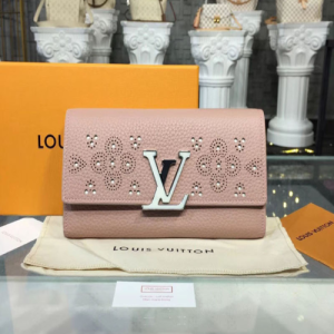 LV Compact Wallet Taurillion Leather Magnolia