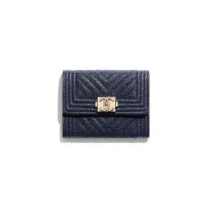 Chanel Boy Chanel Flap Card Holder Black