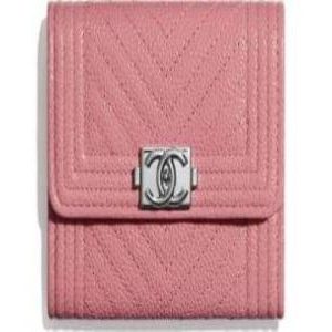 Chanel Boy Small Flap Wallet Pink