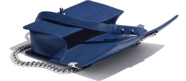 Chanel Boy Medium Handbag Navy Blue - Image 2