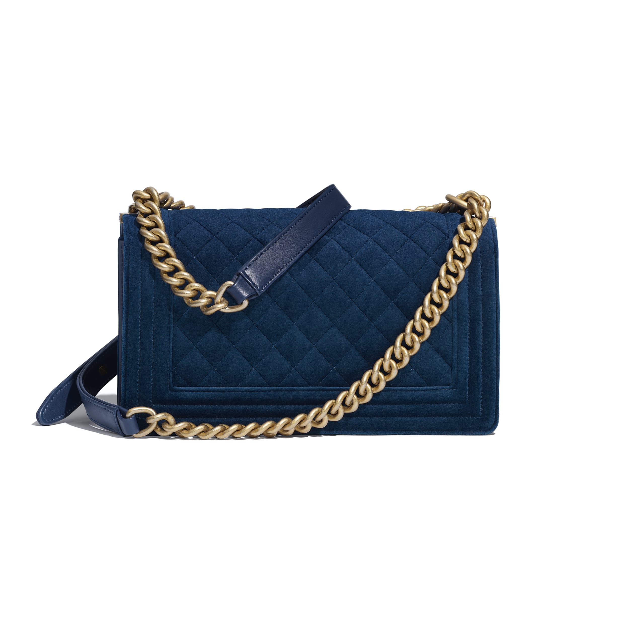 Chanel Boy Medium Handbag Blue - Image 2