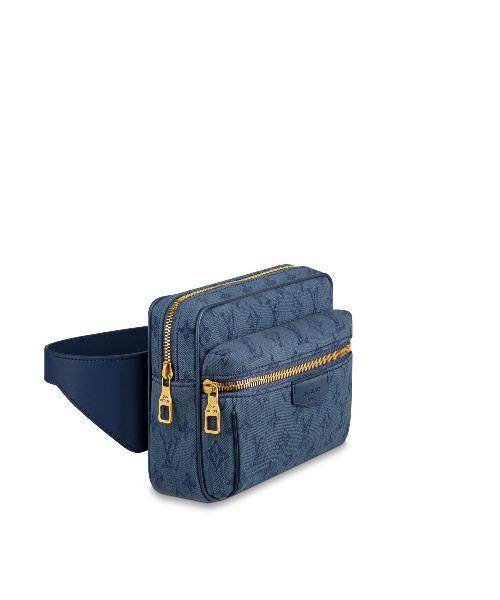 LV Outdoor Bumbag Denim Fabric Monogram Navy - Image 4
