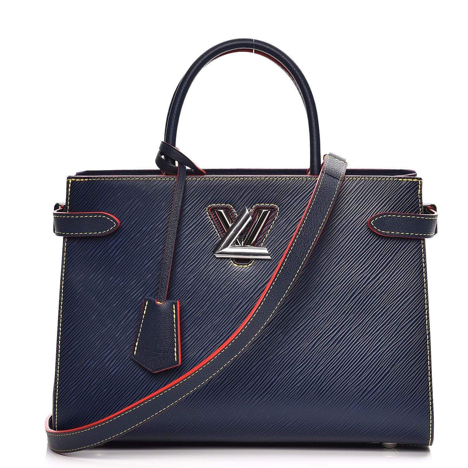 LV Twist Tote Epi Leather Indigo - Image 4