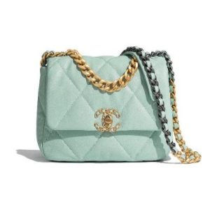 Chanel 19 Maxi Flap Bag Sky Blue