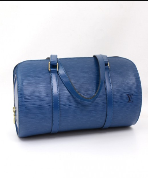 LV Soufflot Bag Black Epi Leather Blue - Image 2