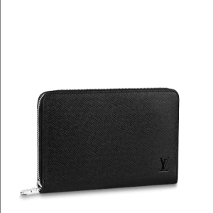 LV Zippy Organizer Taiga Leather Black