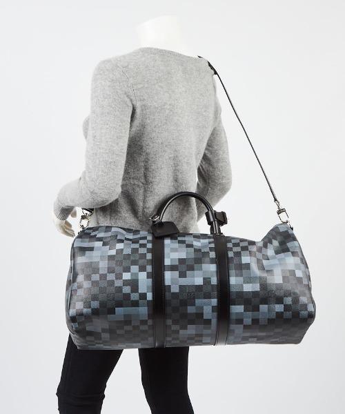 LV Keepall Bandoulière 50 Gray Pixel - Image 5