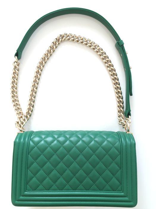Chanel Boy Medium Handbag Green - Image 4