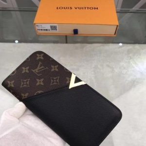 LV Monogram Canvas And Leather Kimono Wallet Black
