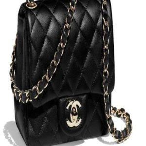 Chanel Classic Maxi Handbag Black Grained Calfskin Silver-Toned