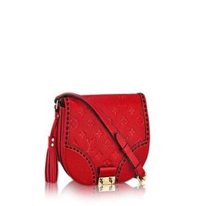 LV Junot Monogram Empreinte Leather Cerise