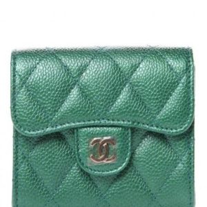 Chanel Boy Small Flap Wallet Green