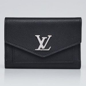 LV MyLockMe Compact Wallet Noir