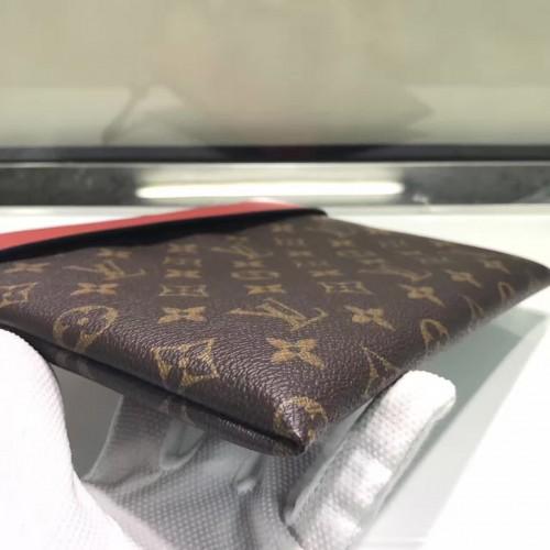 LV Pochette Tuileries Monogram Coated Canvas Red - Image 3