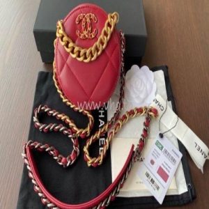 Chanel 19 Clutch With Chain Red
