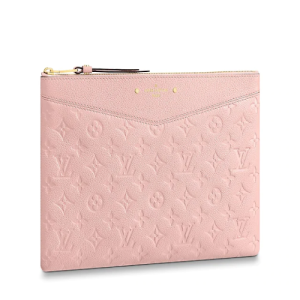 LV Daily Pouch Monogram Empreinte Rose Poudre
